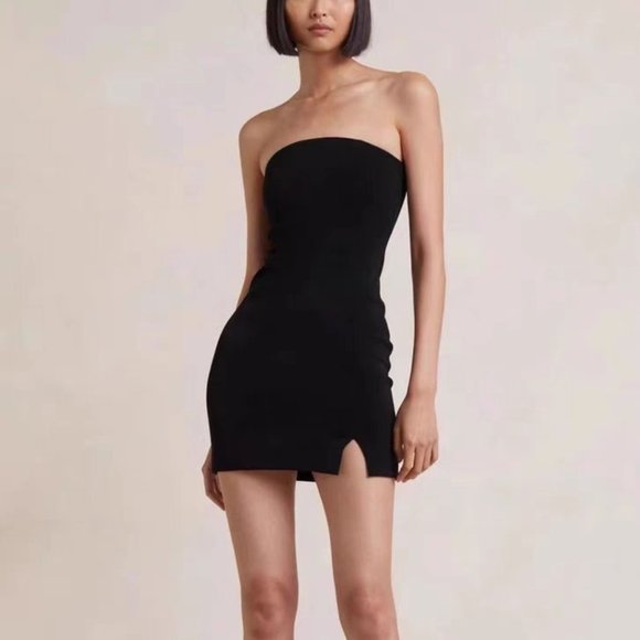 Bec + Bridge KARINA STRAPLESS SPLIT MINI DRESS - Picture 1 of 2